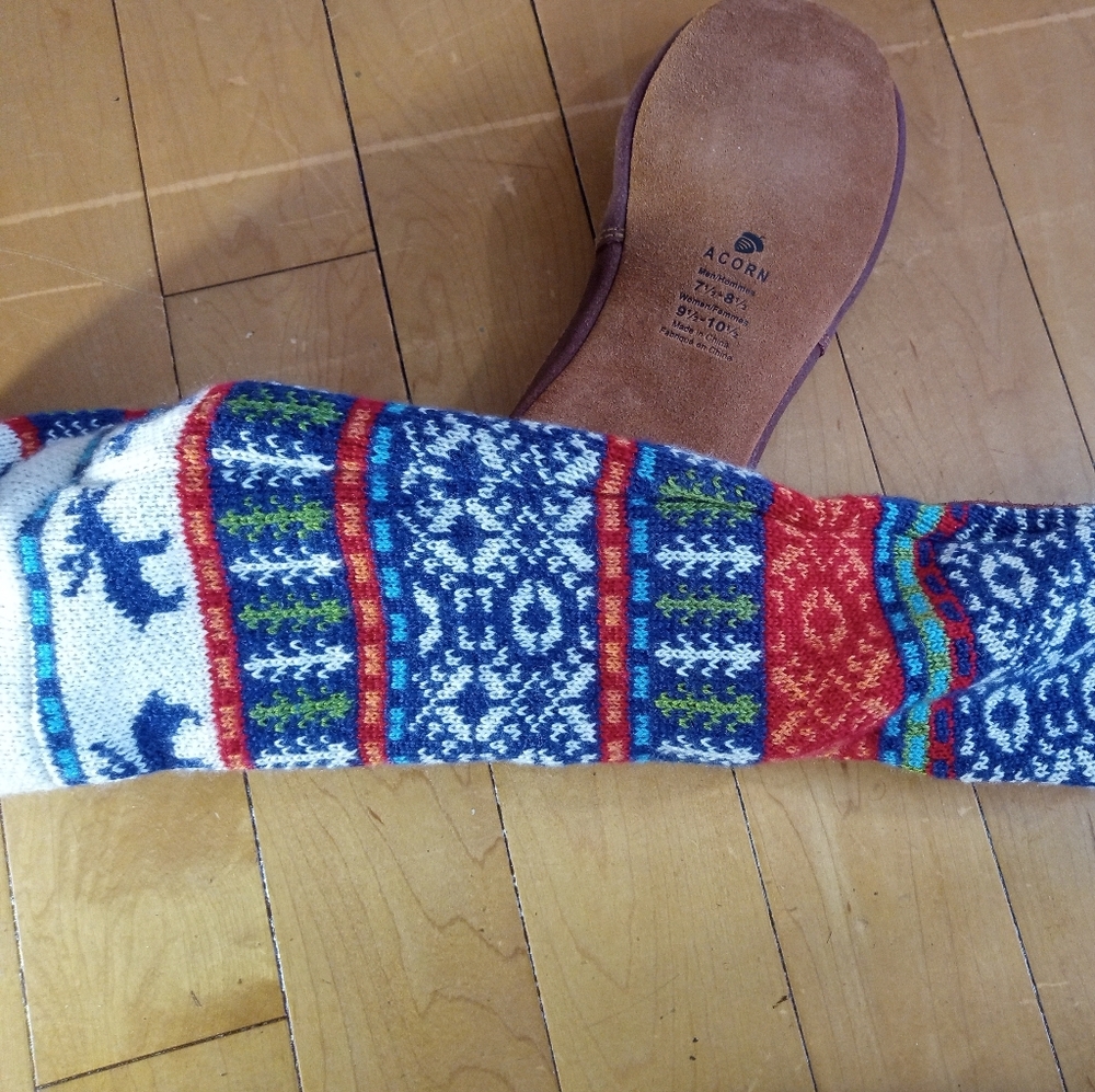 Acorn slouch slipper socks with suede soles Men 7.5-8.5 /Women 9.5-10.5 NWOT - Picture 6 of 7